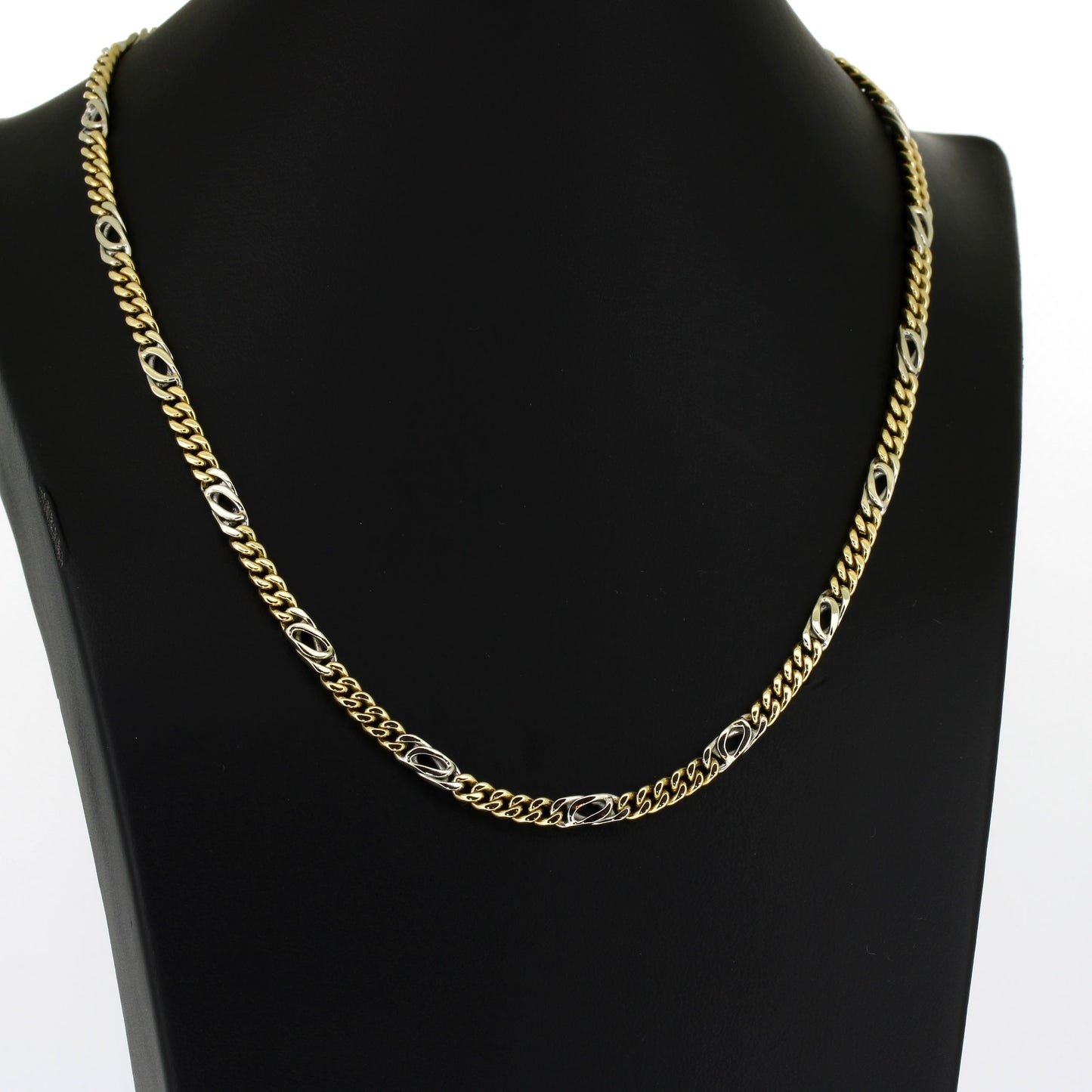 Kette 333 Gelb- & Weißgold – 20,74 g – 44 cm lang – 4,3 mm breit - Wert 2700,-