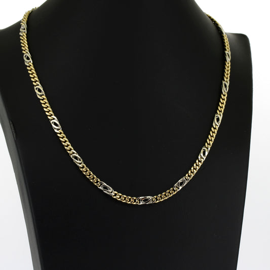 Kette 333 Gelb- & Weißgold – 20,74 g – 44 cm lang – 4,3 mm breit - Wert 2700,-