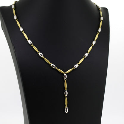 Kette 585 Gold 14 Kt bicolor – 13,77 g – 46 cm lang - Wert 3030,-