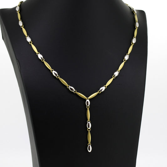 Kette 585 Gold 14 Kt bicolor – 13,77 g – 46 cm lang - Wert 3030,-