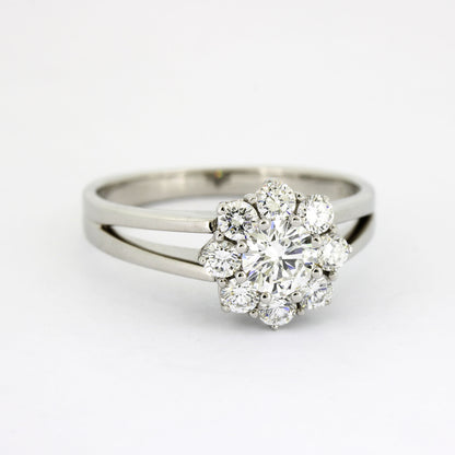 Brillant Ring 585 Gold 1,24 ct TW/ VVS1 - G62