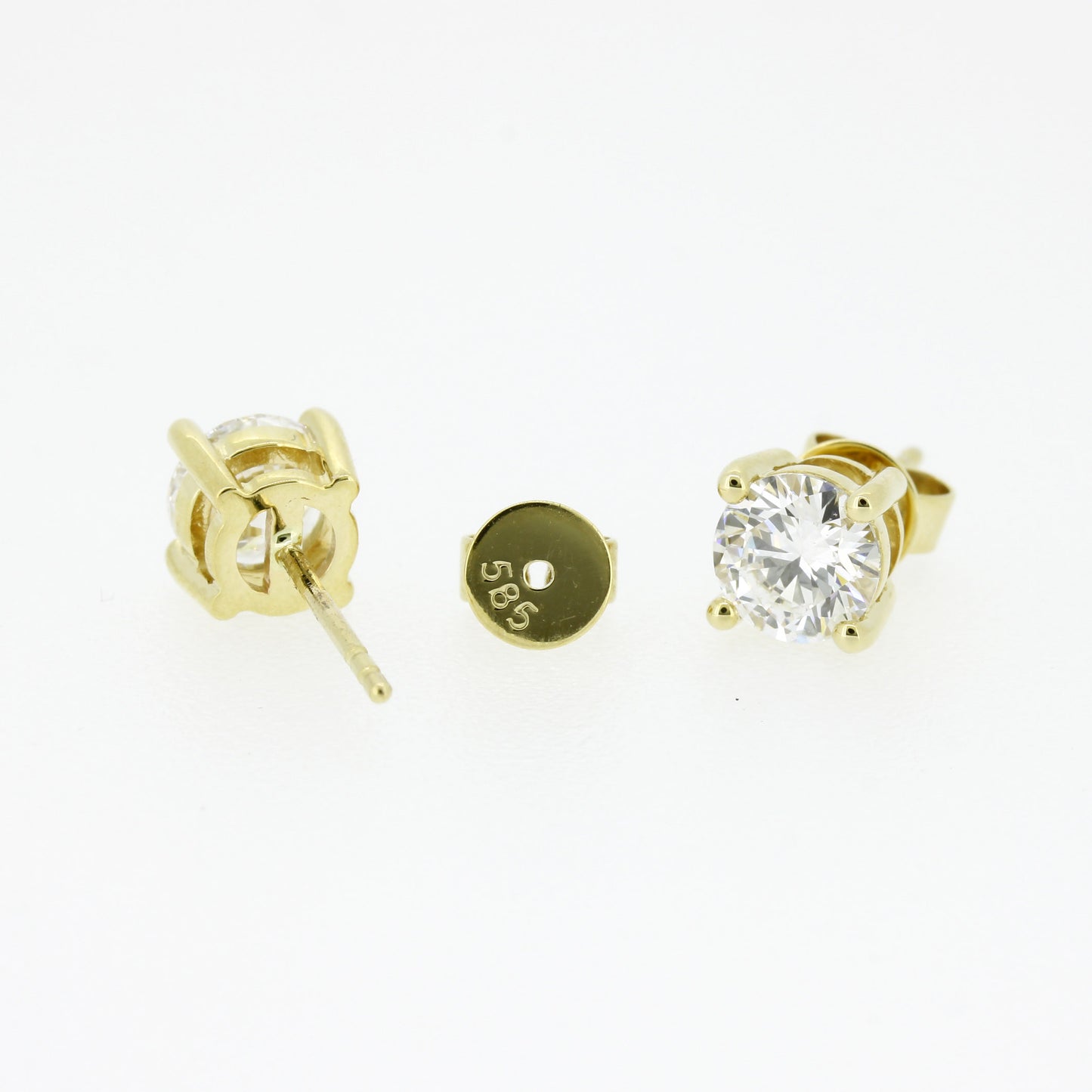 Ohrringe 585 Gold 14 Kt Gelbgold – Brillanten ca. 1,40 ct F/VS CVD