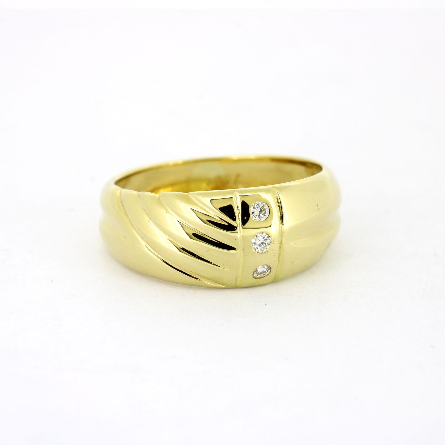 Ring 750 Gold 18 kt Gelbgold - Brillanten 0,06 ct TW/SI - Wert 1300,-