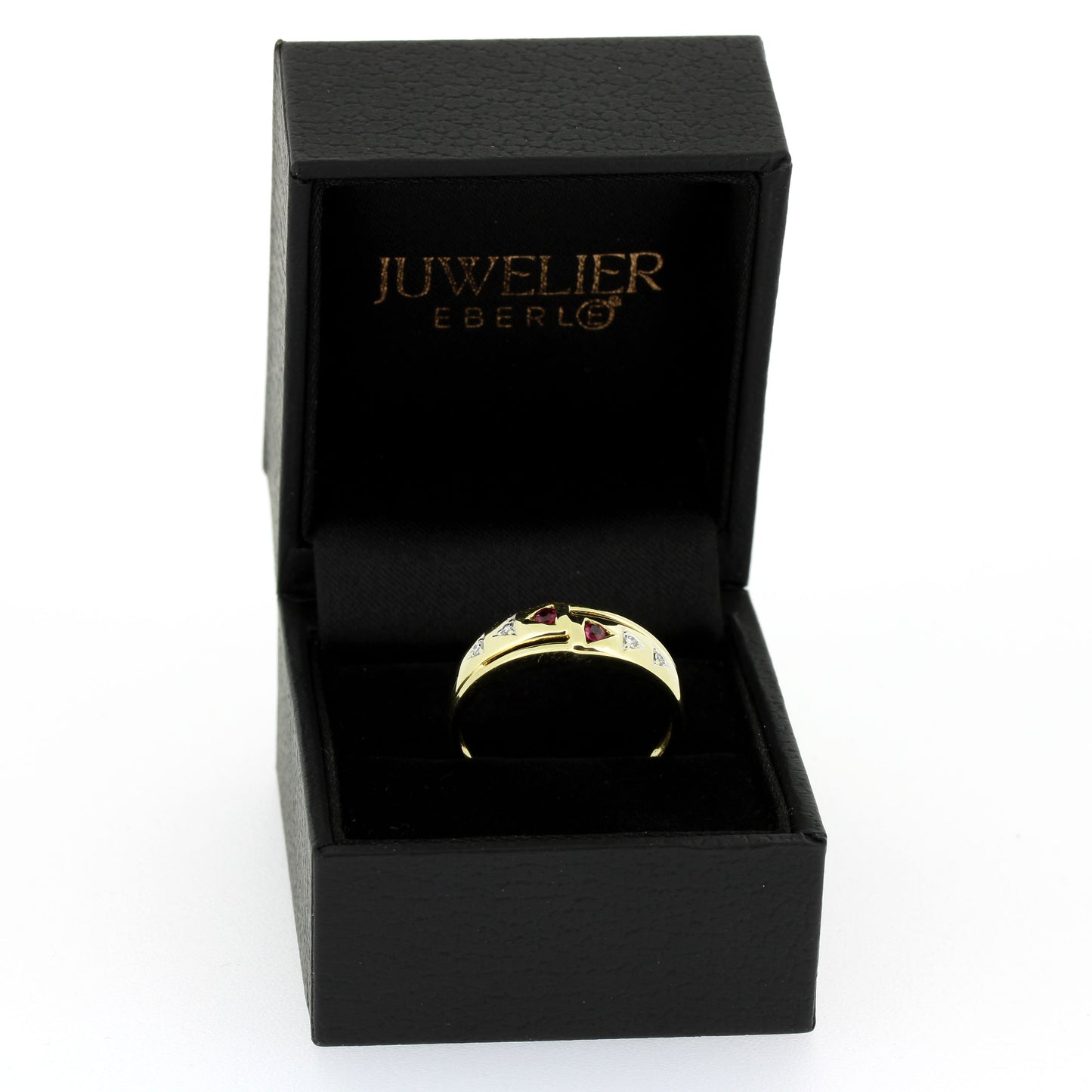 Ring 585 Gold 14 Kt Gelbgold – Diamanten Rubine - Wert 600,-