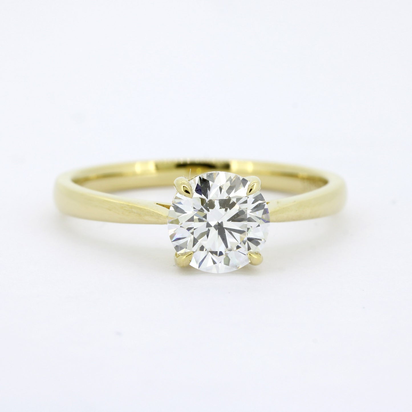 Ring 585 Gold 14 Kt - 1,04 ct CVD Diamant E/VS1 – Neu – IGI Zertifikat