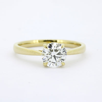 Ring 585 Gold 14 Kt - 1,04 ct CVD Diamant E/VS1 – Neu – IGI Zertifikat
