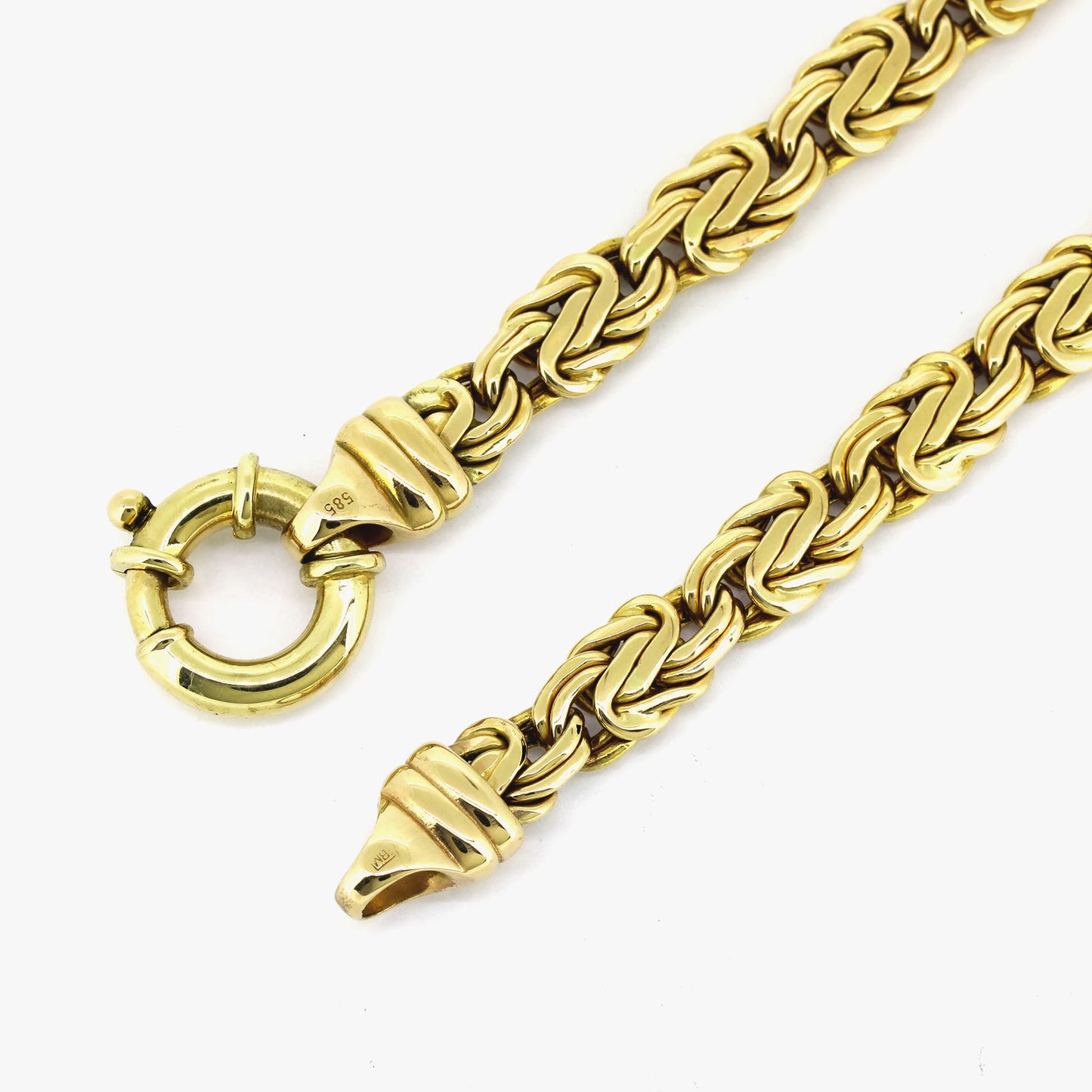 Massive Kette 585 Gold 14 kt Gelbgold Damen - 46 cm lang - Wert 6800,-