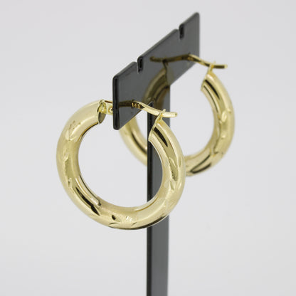 Creolen 585 Gold Ohrringe 14 Karat Gelbgold - Wert 750,-