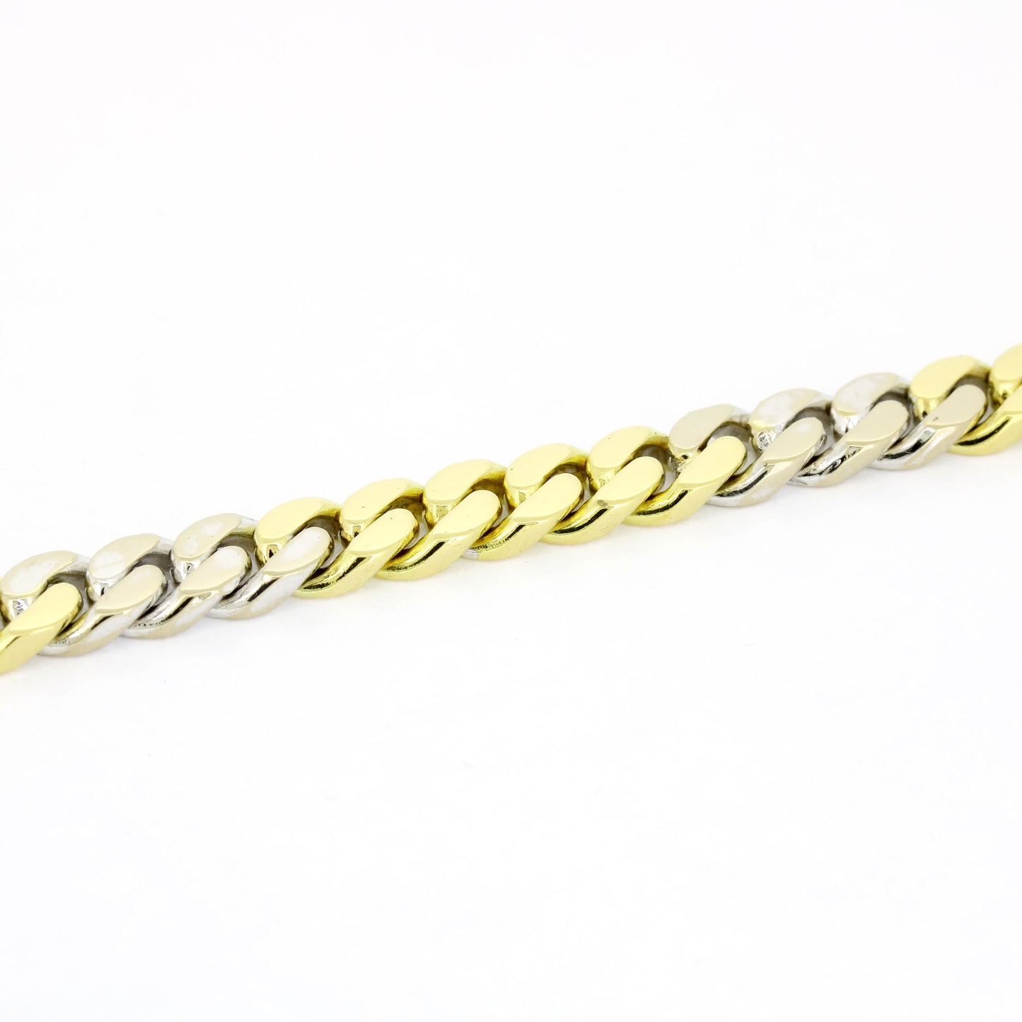 Armband 750 Gold 18 Kt bicolor 7,4 mm - Länge: 20,5 cm - Wert 5670,-