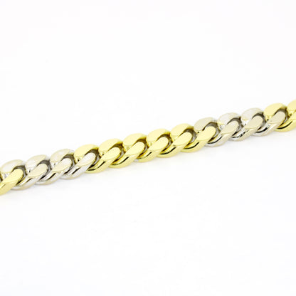 Armband 750 Gold 18 Kt bicolor 7,4 mm - Länge: 20,5 cm - Wert 5670,-