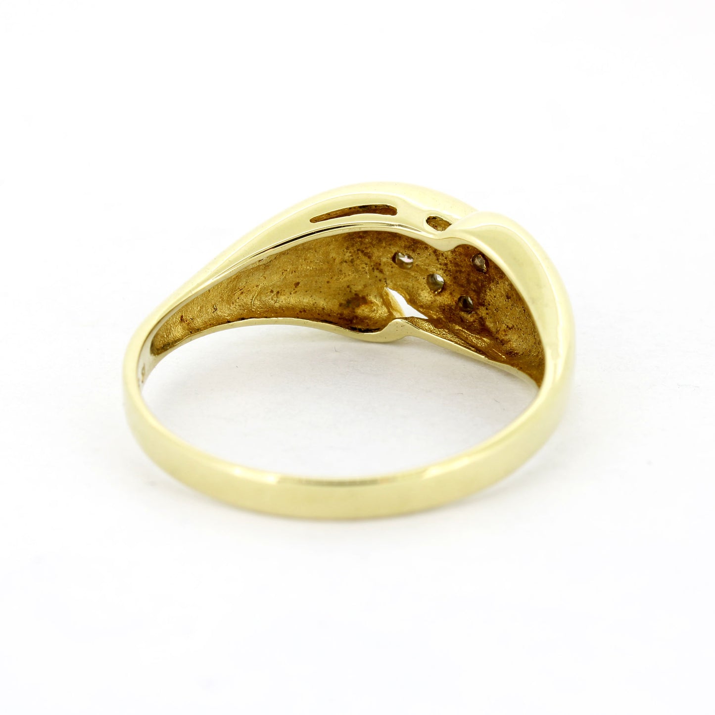 Ring 585 Gold 14 Kt Gelbgold und Weißgold - Diamanten - Wert 680,-
