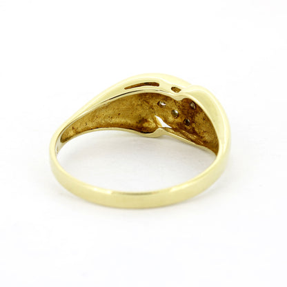 Ring 585 Gold 14 Kt Gelbgold und Weißgold - Diamanten - Wert 680,-