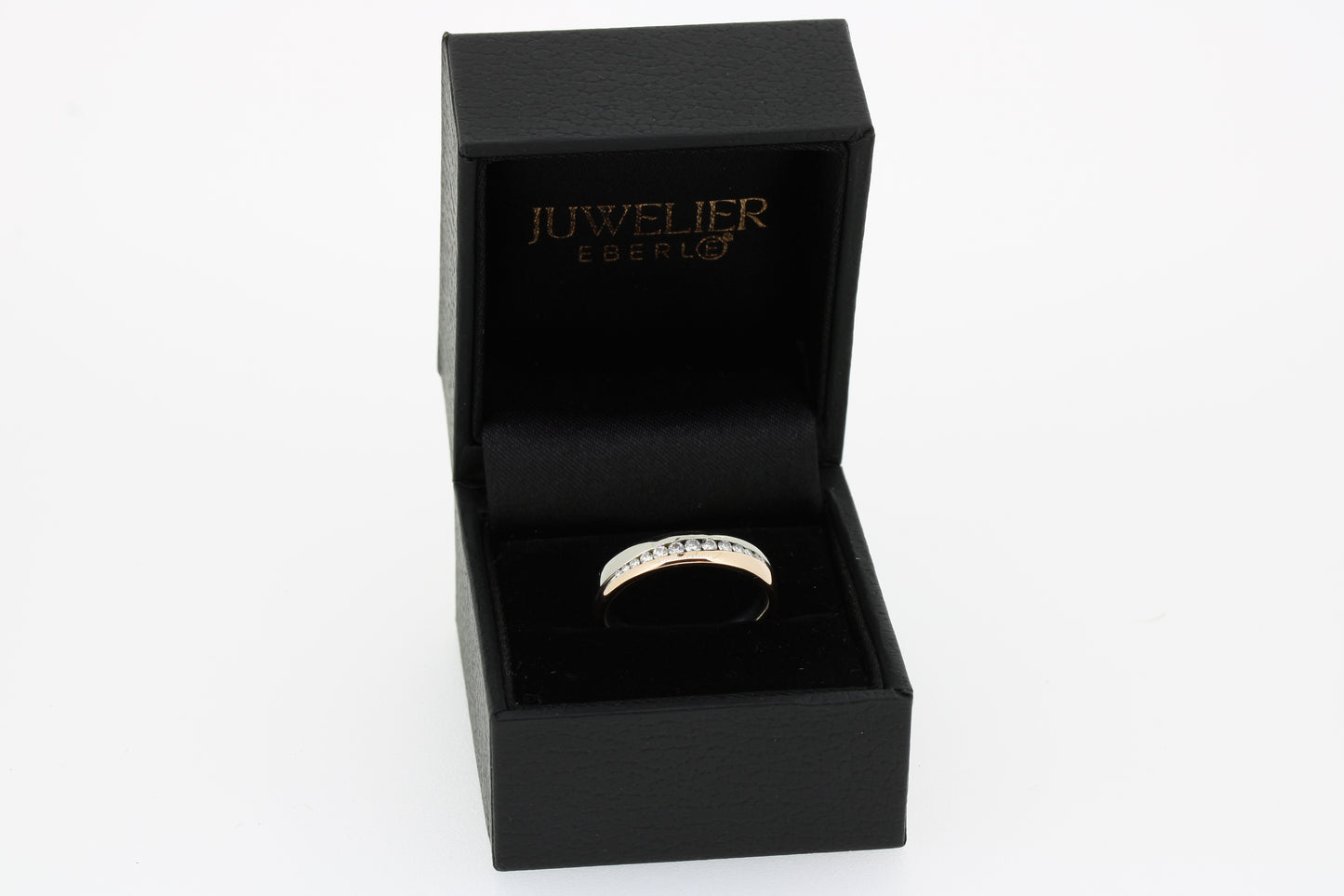 Ring 585 Gold 14 Karat Bicolor Brillanten 0,20 ct Gr. 53