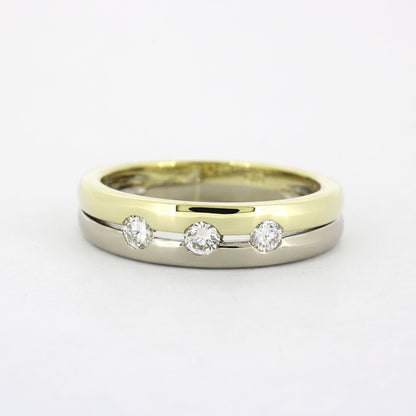 Ring 585 Gold 14 kt – Brillant ca. 0,20 ct G/VS – Ringgröße 56
