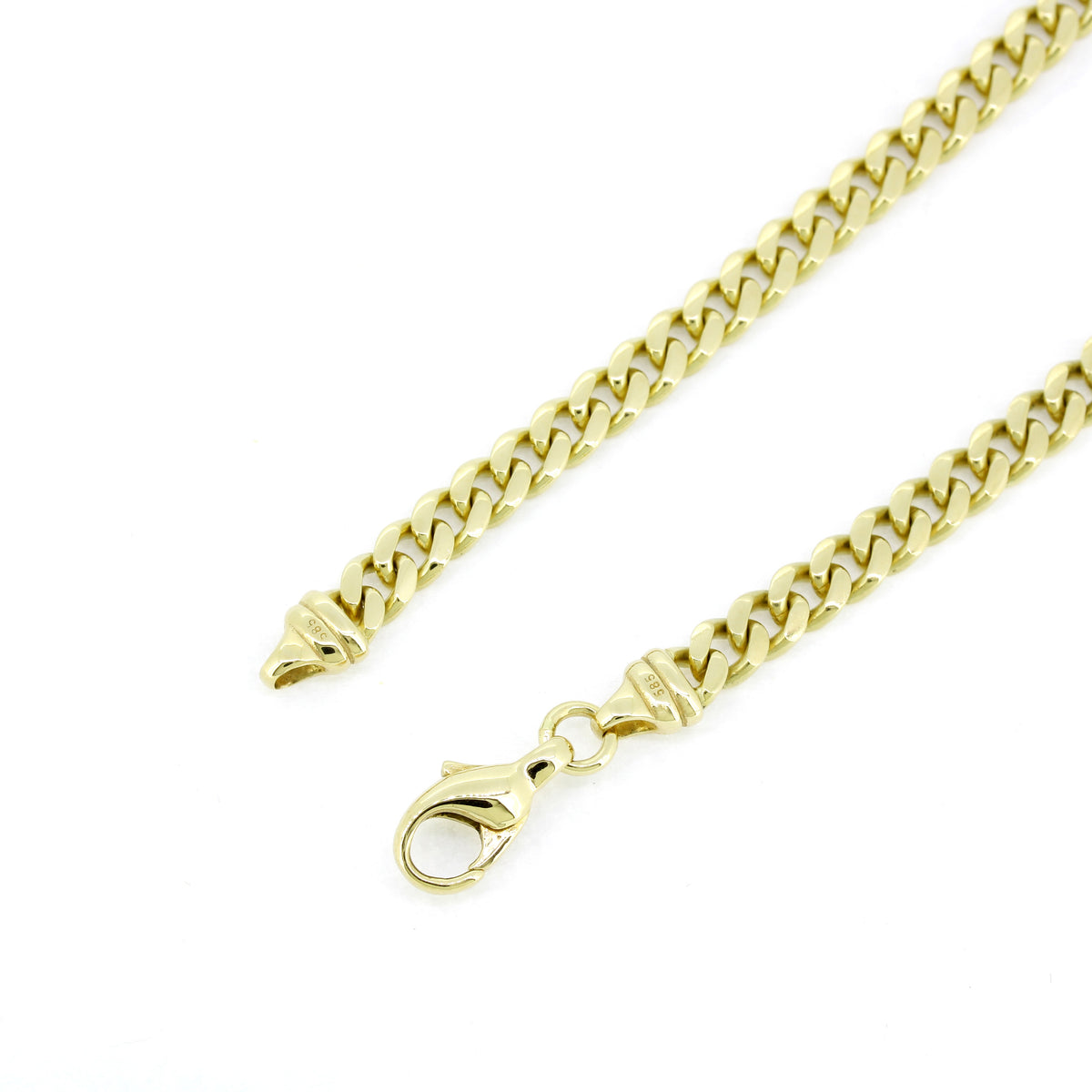 Kette 585 Gold Panzerkette 14 Karat Gelbgold 44 cm - 4,7mm Breit - Wert 7270,-