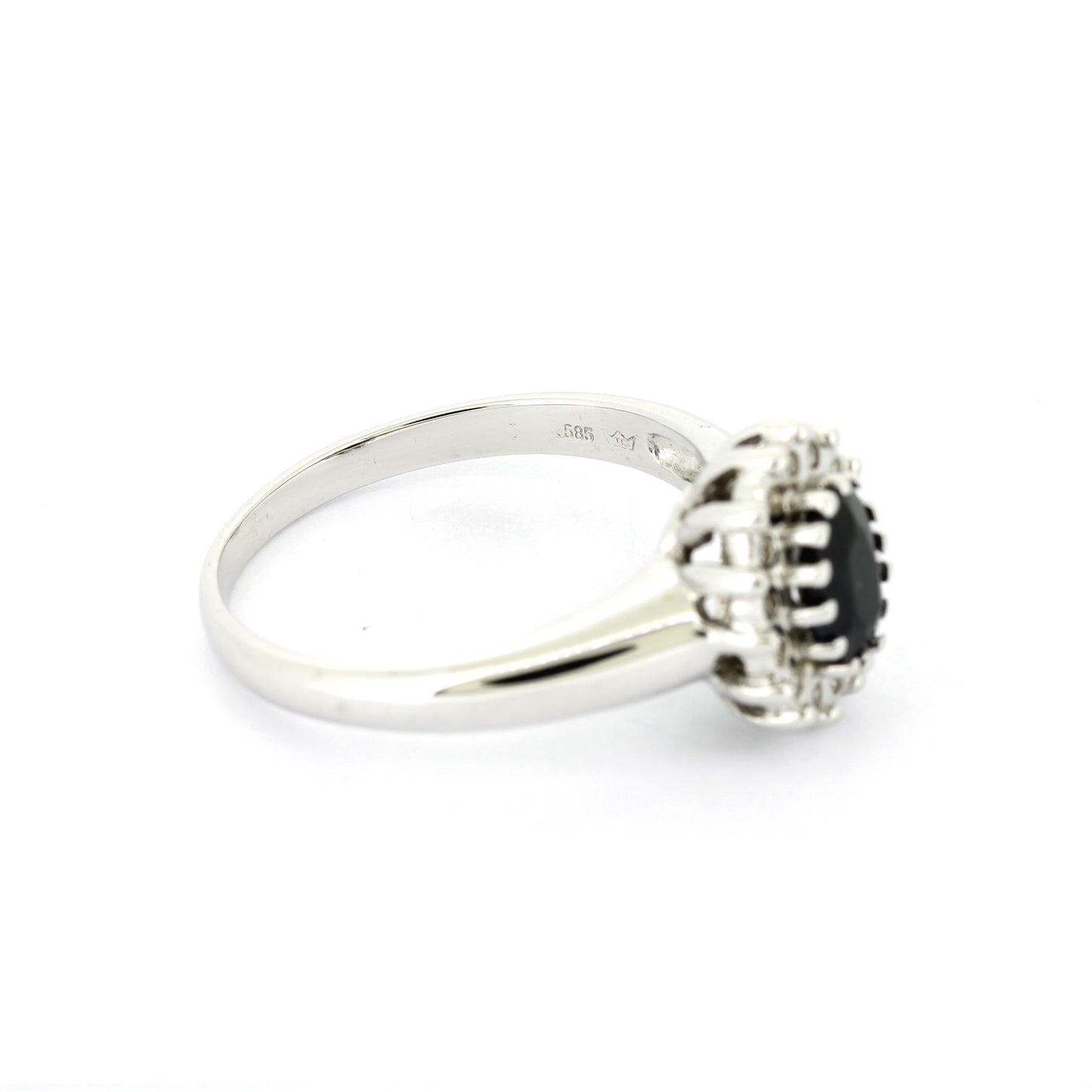 Ring 585 Gold 14 kt Weißgold - Saphir Diamanten - Wert 790,-