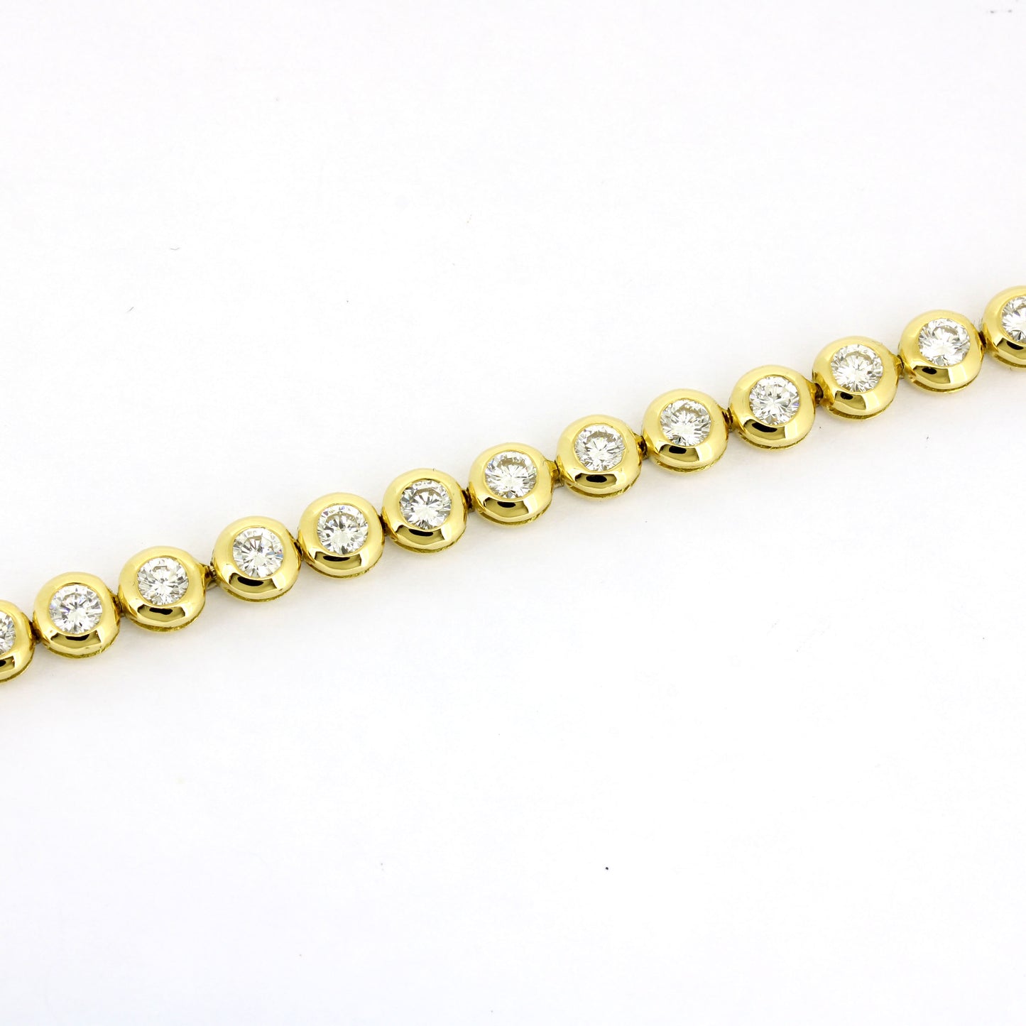 Tennis Armband 750 Gold 18 kt Gelbgold - Brillanten 4,50 ct W/SI - Wert 12400,-