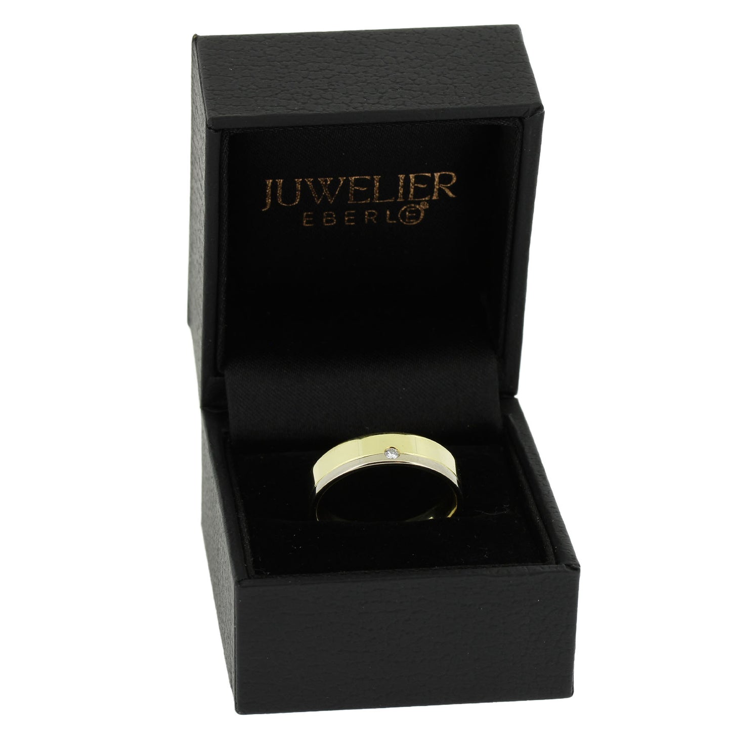 Ring 585 Gold 14 kt bicolor - Brillant 0,03 ct W/SI