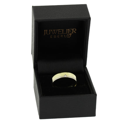 Ring 585 Gold 14 kt bicolor - Brillant 0,03 ct W/SI