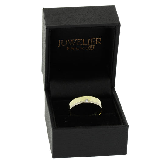 Ring 585 Gold 14 kt bicolor - Brillant 0,03 ct W/SI