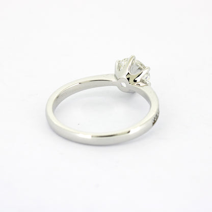 Solitär Ring 585 Gold 14 kt Gold - IGI 1,05 ct Brillant VVS1 - CVD Labor Diamant