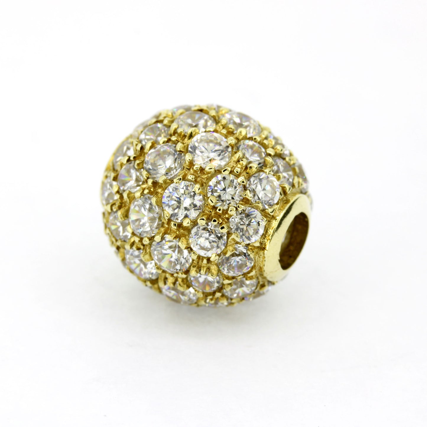 Anhänger 585 Gold 14 Karat rund Gelbgold Zirkonia