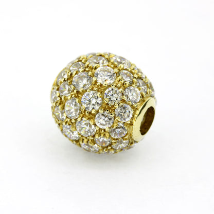 Anhänger 585 Gold 14 Karat rund Gelbgold Zirkonia