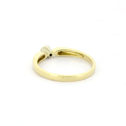 Ring 585 Gold 14 Kt bicolor - 0,05 ct W/SI - Wert 520,-