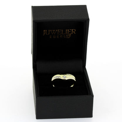 Ring 585 Gold 14 kt bicolor - 0,12 ct Brillanten W/SI - Wert 750,-