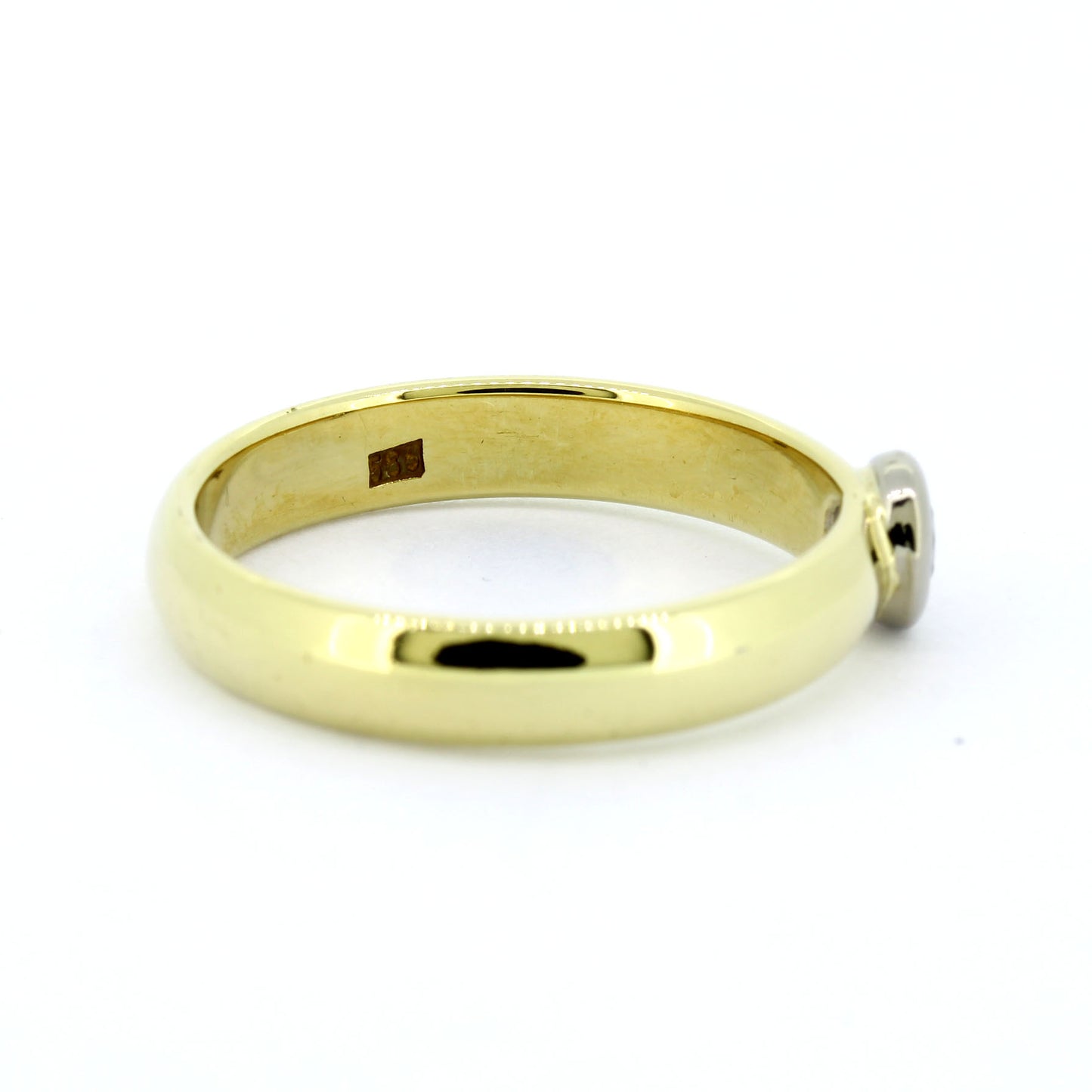 Ring 585 Gold 14 Kt bicolor - Brillant 0,10 ct WSI - Wert 960,-