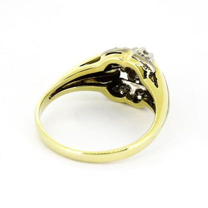 Ring 585 Gelb- & Weißgold – Brillant ca. 0,12 ct TW/VS + 0,05 ct - G58