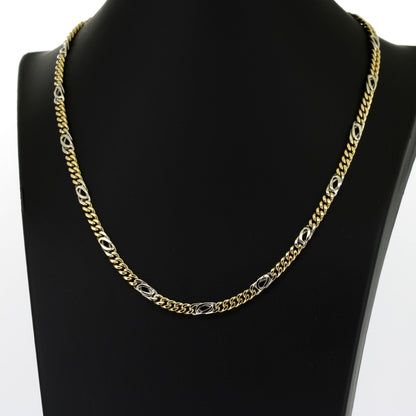 Kette 333 Gelb- & Weißgold – 20,74 g – 44 cm lang – 4,3 mm breit - Wert 2700,-