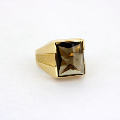 Siegel Ring 585 Gold 14 kt - Rauch Topas - Wert 1470,-