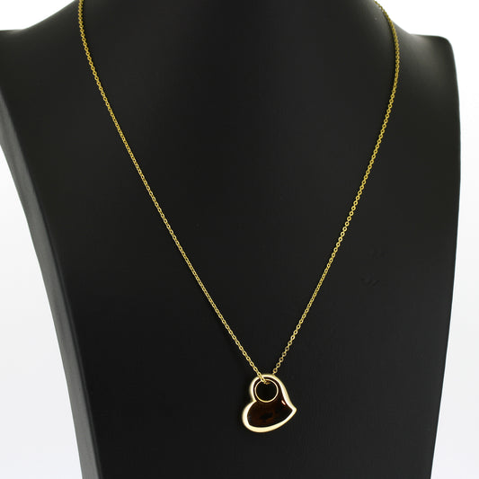 Kette mit Herz Anhänger 333 Gold 8 kt - 44 cm lang - Wert 300,-