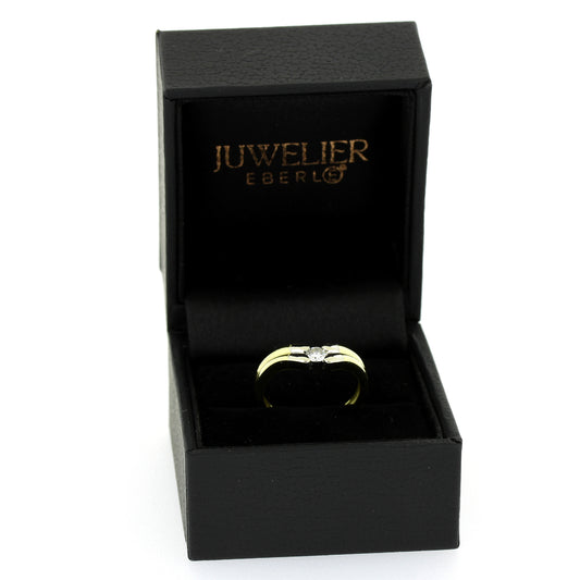 Ring 585 Gold 14 kt - Brillant 0,15 ct W/SI - Wert 740,-
