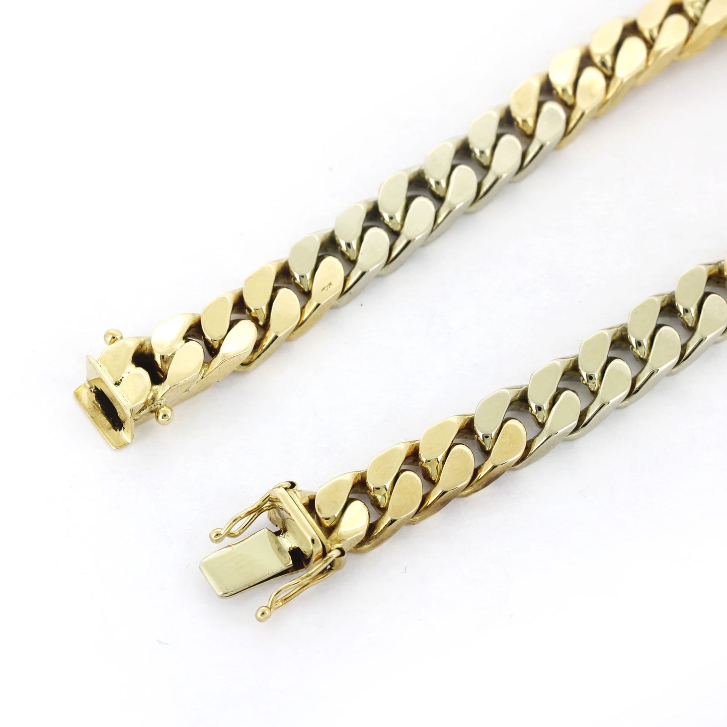 Armband 333 Gold 8 kt bicolor Panzerarmband – 19,5 cm – Breite 7 mm