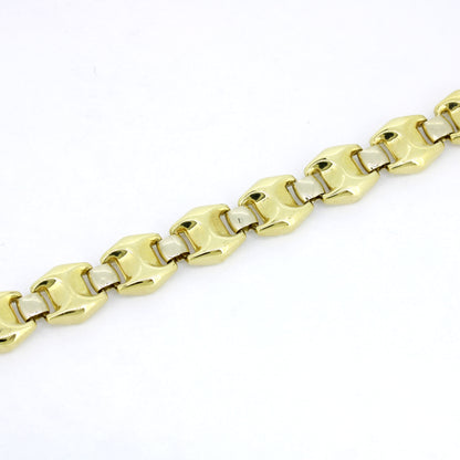 Armband 585 Gold 14 Karat Gelbgold 20 cm - beidseitig tragbar