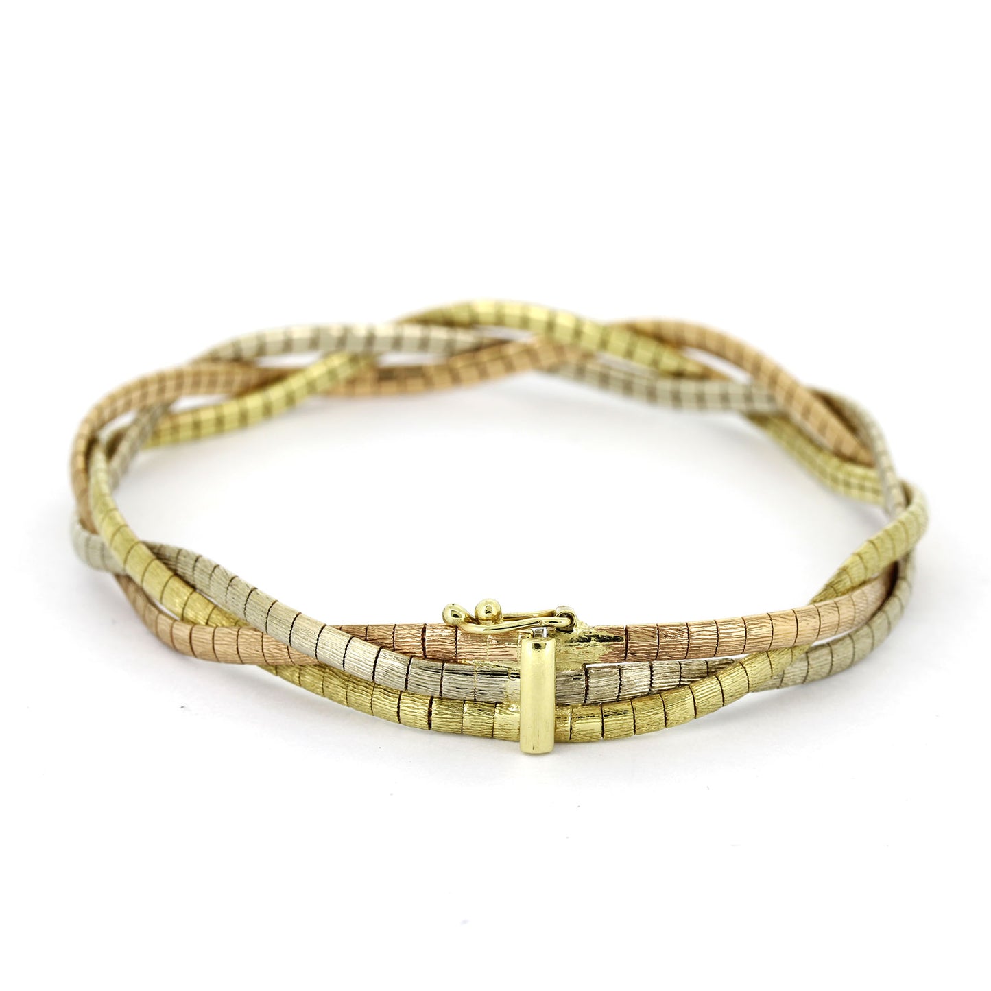 Armband 585 Gold 14 Kt - tricolor 19 cm lang - Wert 3280,-
