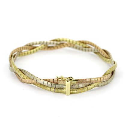 Armband 585 Gold 14 Kt - tricolor 19 cm lang - Wert 3280,-