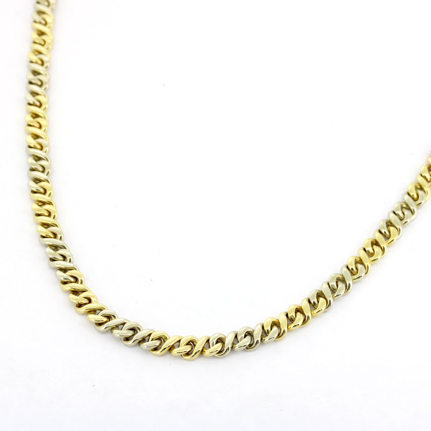 Kette 585 Gold 14 kt bicolor - 45 cm lang - Wert 6280,-