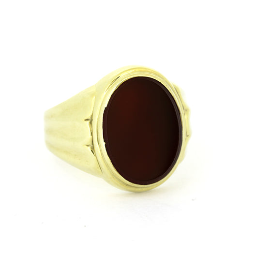 Siegelring 333 Gold 8 kt Gelbgold - Karneol - Wert 700,-