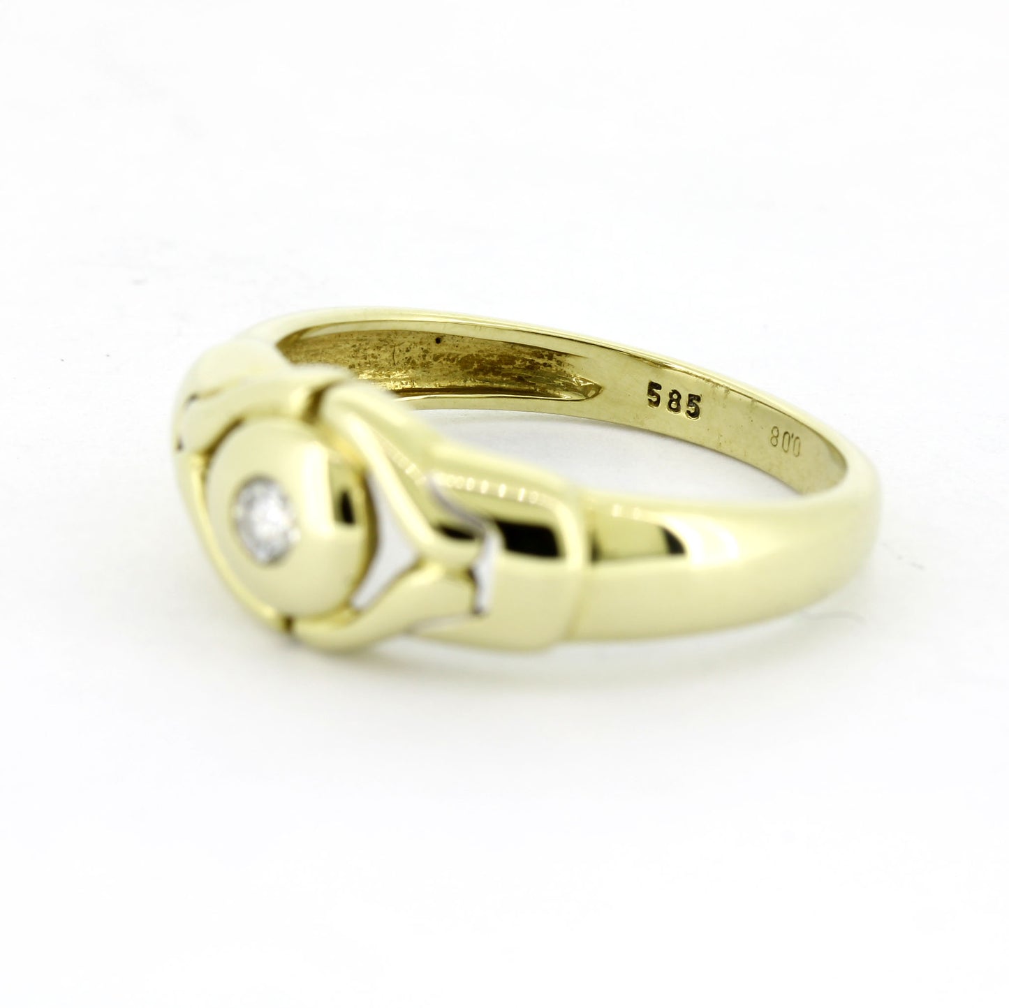 Ring 585 Gold 14 kt mit einem Brillant ca. 0,08 ct - Wert 760,-