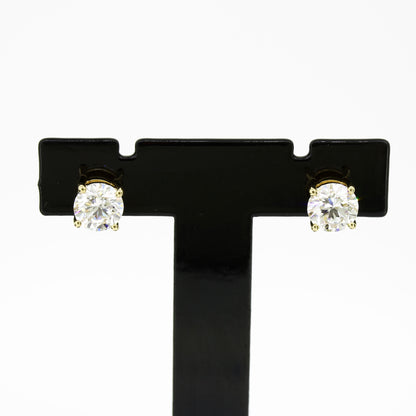 Ohrringe 585 Gold 14 Kt Gelbgold – Brillanten ca. 1,40 ct F/VS CVD