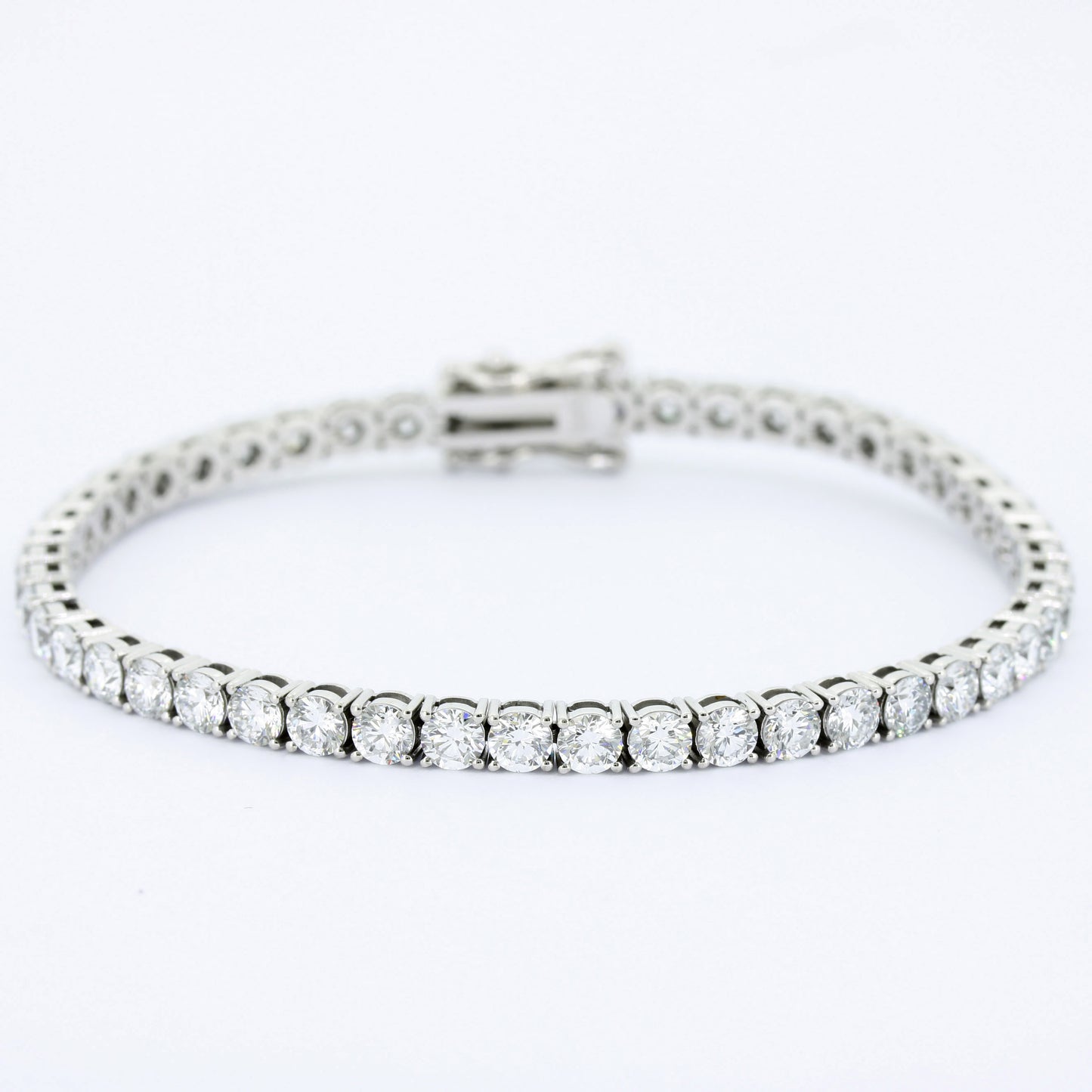 Tennisarmband 585 Gold 14 Kt Weißgold - Brillanten 7,40 ct CVD Labordiamanten