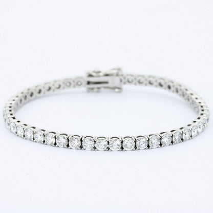 Tennisarmband 585 Gold 14 Kt Weißgold - Brillanten 7,40 ct CVD Labordiamanten