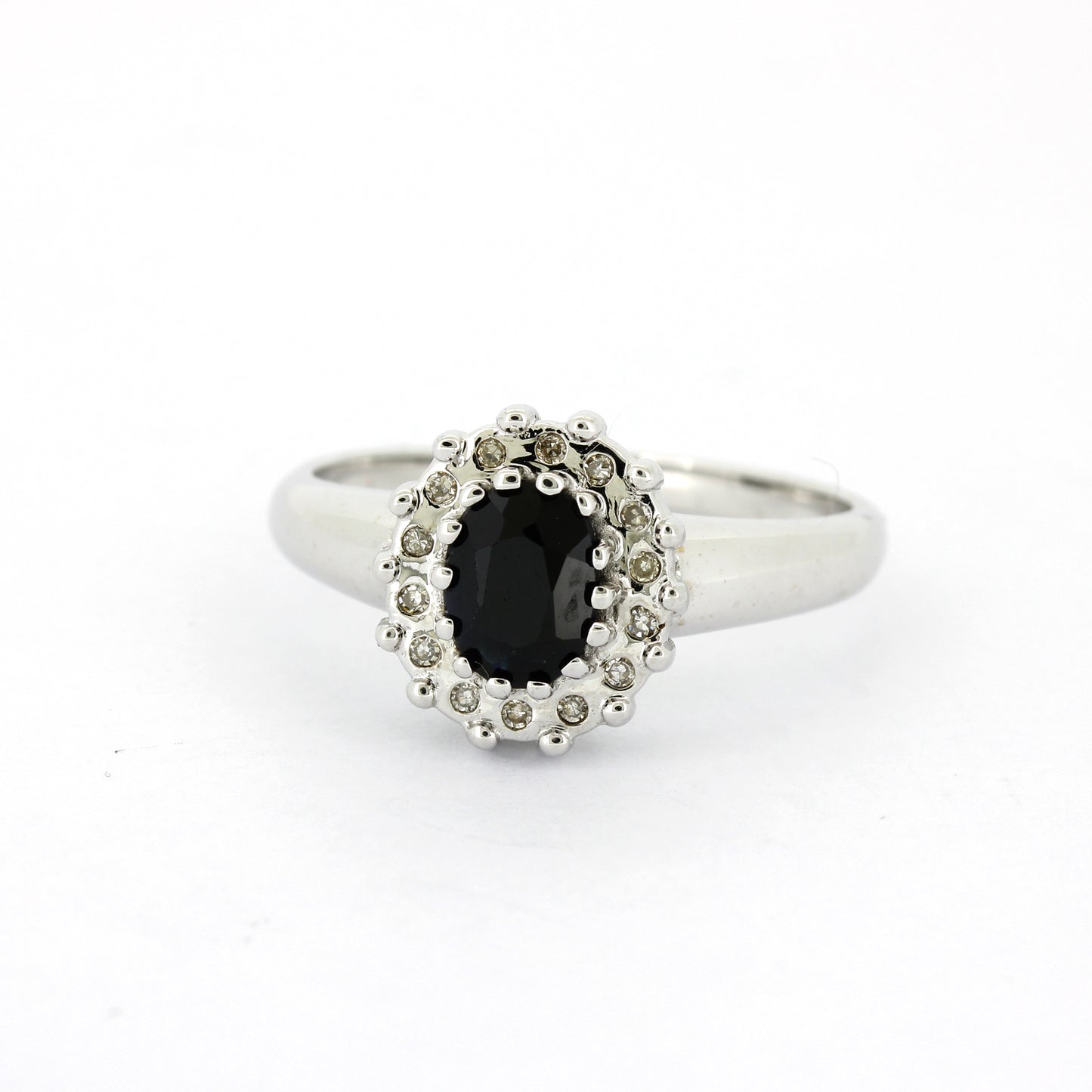 Ring 585 Gold 14 kt Weißgold - Saphir Diamanten - Wert 790,-