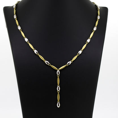 Kette 585 Gold 14 Kt bicolor – 13,77 g – 46 cm lang - Wert 3030,-