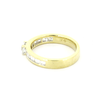 Ring 585 Gold 14 kt Gelbgold - Brillanten 0,75 ct W/SI - Wert 2450,-