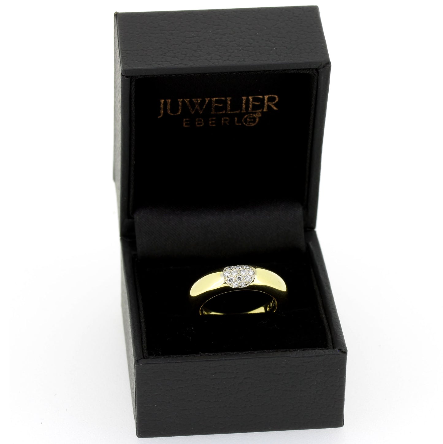 Ring 750 Gold 18 Karat Bicolor Brillanten 0,14 ct TW/VS