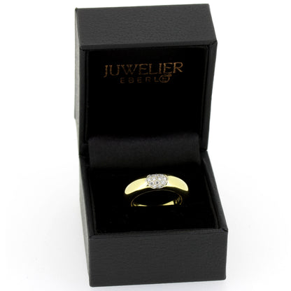 Ring 750 Gold 18 Karat Bicolor Brillanten 0,14 ct TW/VS